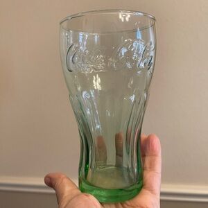 Coca-Cola Embossed Green Glass